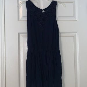 Navy Blue Romper with Pockets
